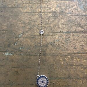 Elegant Silver and Blue Pendant Necklace